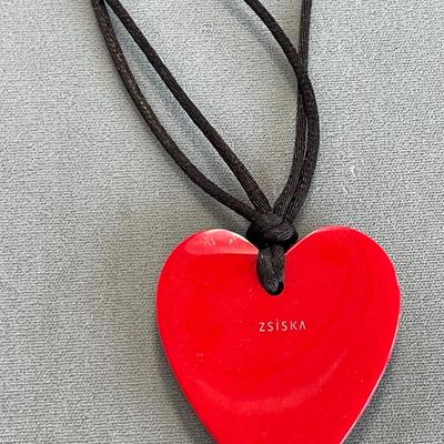 Zsiska Red Heart Necklace