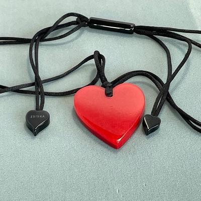 Zsiska Red Heart Necklace