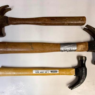 Lot of 3 Claw Hammers