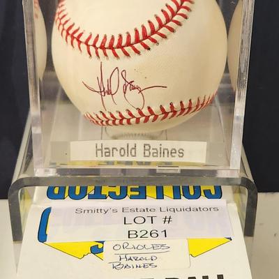 Harold Baines Baltimore Orioles OMLB Signed Autographed Baseball In Collectors Case