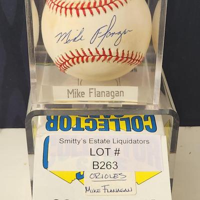 Mike Flanagan Baltimore Orioles OMLB Signed Autographed Baseball In Collectors Case