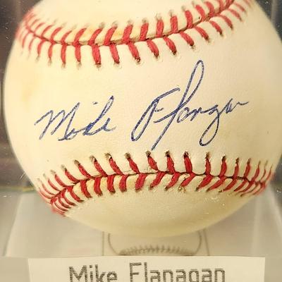 Mike Flanagan Baltimore Orioles OMLB Signed Autographed Baseball In Collectors Case