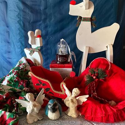 Christmas with Wooden Deer