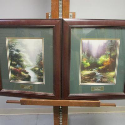 Thomas Kinkade Creekside Trail & Petals Of Hope Print COA's On The Back