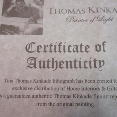 Thomas Kinkade Creekside Trail & Petals Of Hope Print COA's On The Back
