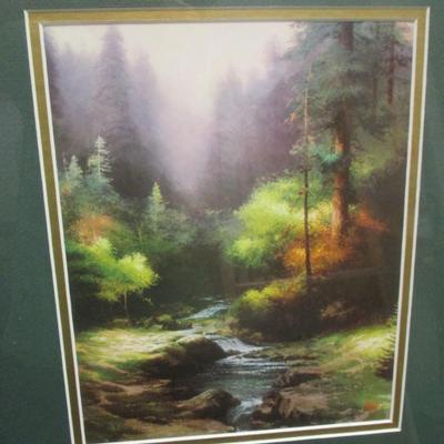 Thomas Kinkade Creekside Trail & Petals Of Hope Print COA's On The Back