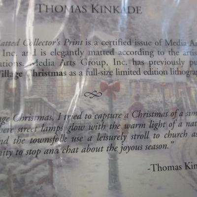 Thomas Kinkade Prints Village Christmas Print Has The COA On The Back