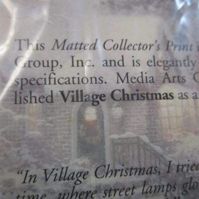 Thomas Kinkade Prints Village Christmas Print Has The COA On The Back