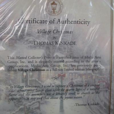 Thomas Kinkade Prints Village Christmas Print Has The COA On The Back