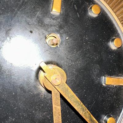 MCM SYROCO WOOD STARBURST CLOCK