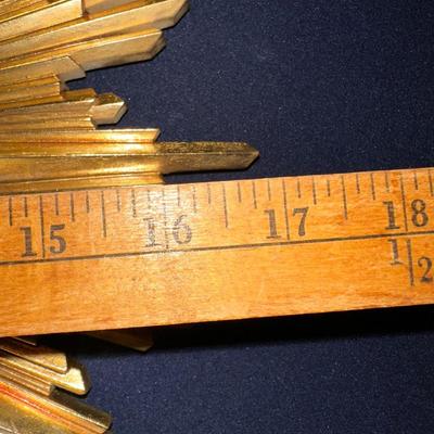 MCM SYROCO WOOD STARBURST CLOCK