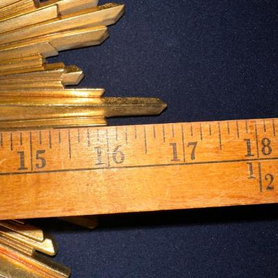MCM SYROCO WOOD STARBURST CLOCK