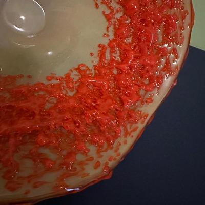 BOOK OF DRAGONS BLOWN GLASS ART BOWL