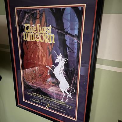 FRAMED THE LAST UNICORN MOVIE POSTER 1982
