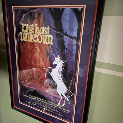 FRAMED THE LAST UNICORN MOVIE POSTER 1982