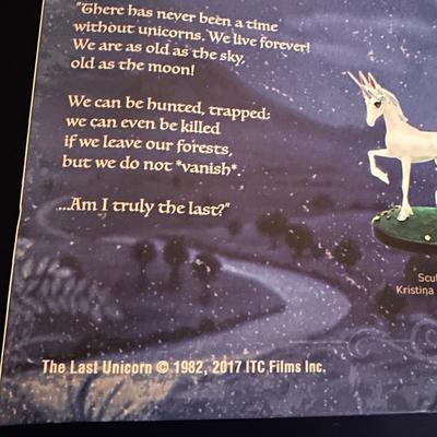 THINK GEEK CHRONICLE COLLECTIBLES THE LAST UNICORN STATUE