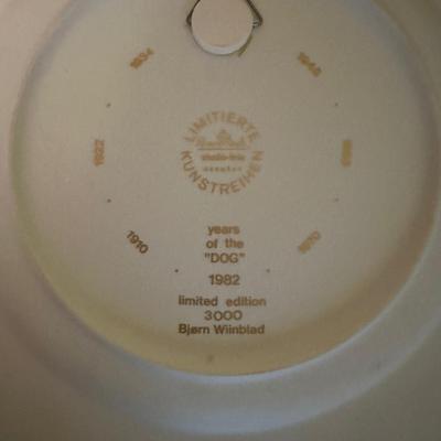1982 YEAR OF THE DOG COLLECTOR PLATE