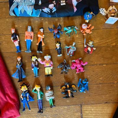 YO GI OH FIGURES, T SHIRTS