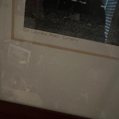 FRAMED PHOTO OLD COLUMBIA STEEL COMPANY