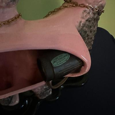 VINTAGE LANE 1950'S PINK POODLE TV LAMP