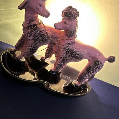 VINTAGE LANE 1950'S PINK POODLE TV LAMP