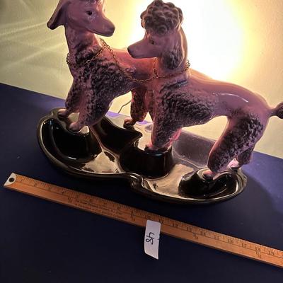 VINTAGE LANE 1950'S PINK POODLE TV LAMP