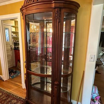 CURVED FRONT CURIO CABINET