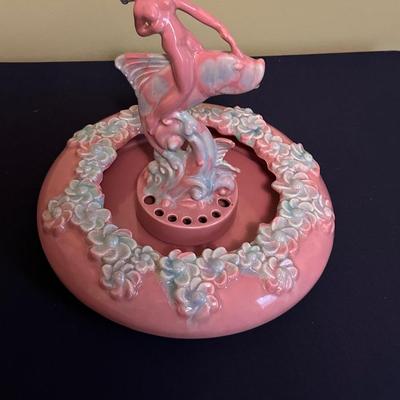 ROYAL HAEGER USA ART POTTERY FROG FLOWER VESSEL