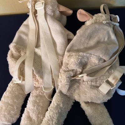 PAIR AURORA LAMBCHOP BACK PACKS