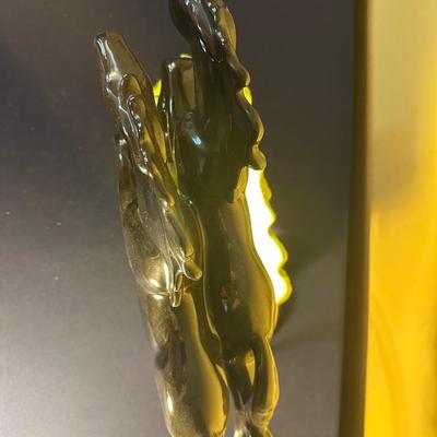 MID CENTURY ROYAL HAEGER DOUBLE STALLION TV LAMP