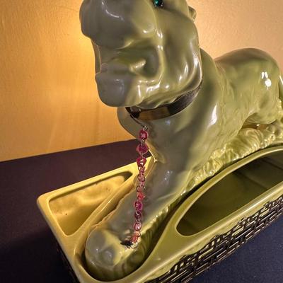 LANE & CO GREEN PANTHER TV LAMP 1950'S
