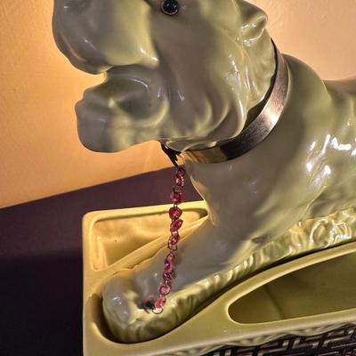 LANE & CO GREEN PANTHER TV LAMP 1950'S