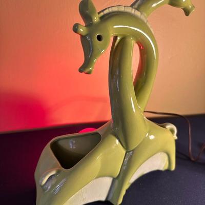 VINTAGE PAIR GIRAFFE CERAMIC TV LAMP