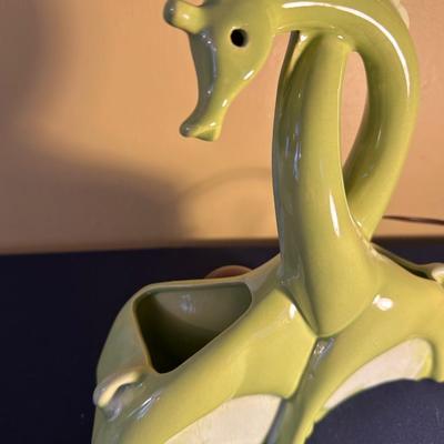 VINTAGE PAIR GIRAFFE CERAMIC TV LAMP