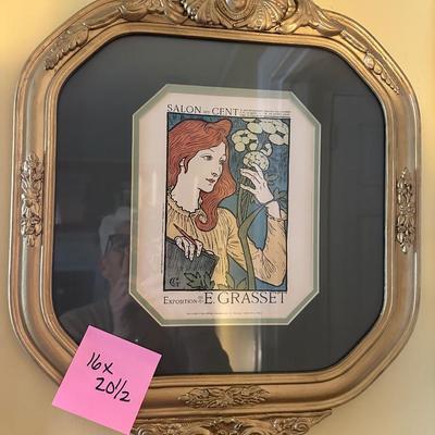 GOLD FRAMED E. GRASSET EXPOSITION