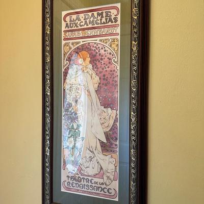 FRAMED POSTER " LA DAME aux CAMELIAS