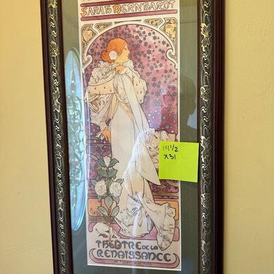 FRAMED POSTER " LA DAME aux CAMELIAS