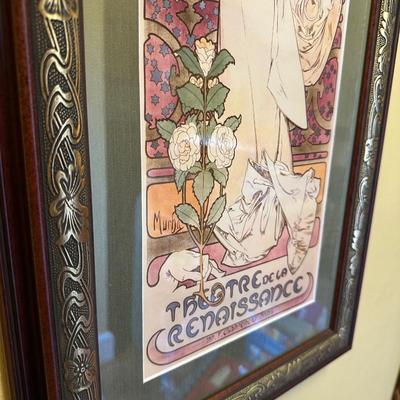 FRAMED POSTER " LA DAME aux CAMELIAS