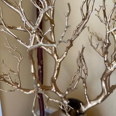 WALKING STICK, GOLD DÉCOR ACCENT LOT