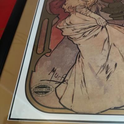 ALPHONSE MUCHA "THEATRE de la RENAISSANCE" LITHOGRAPH POSTER FRAMED