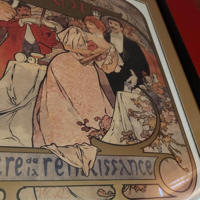 ALPHONSE MUCHA "THEATRE de la RENAISSANCE" LITHOGRAPH POSTER FRAMED