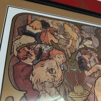 ALPHONSE MUCHA "THEATRE de la RENAISSANCE" LITHOGRAPH POSTER FRAMED