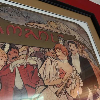 ALPHONSE MUCHA "THEATRE de la RENAISSANCE" LITHOGRAPH POSTER FRAMED
