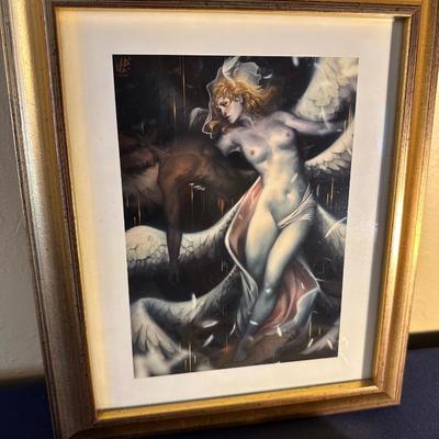 ART NOUVEAU STYLE FEMALE MIRROR, FRAMED CRYBABY THE ETERNAL SLUMBER ART