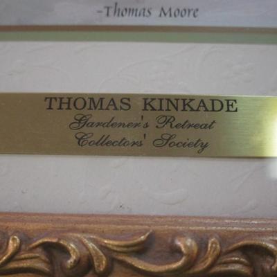 Thomas Kinkade Prints Olympic Mountain & Gardener's Retreat Evening COA's On The Back