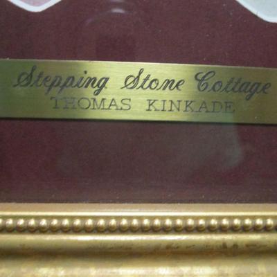 Thomas Kinkade Prints Stepping Stone Cottage & Winter Light Library Edition COA's On The Back