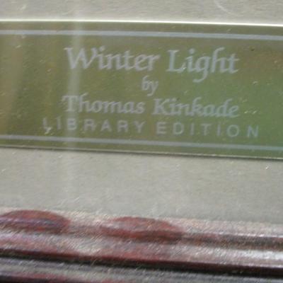 Thomas Kinkade Prints Stepping Stone Cottage & Winter Light Library Edition COA's On The Back
