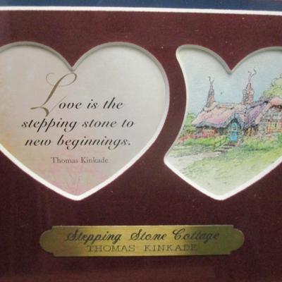Thomas Kinkade Prints Stepping Stone Cottage & Winter Light Library Edition COA's On The Back