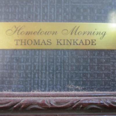 Thomas Kinkade Prints Hometown Morning COA On The Back
