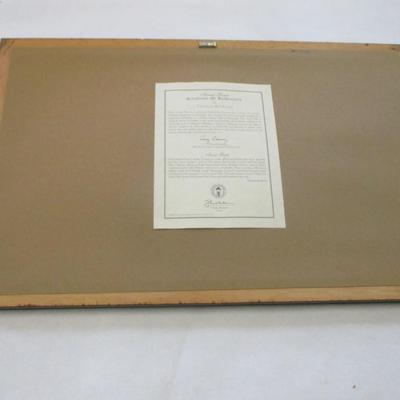 Thomas Kinkade Prints Hometown Morning COA On The Back